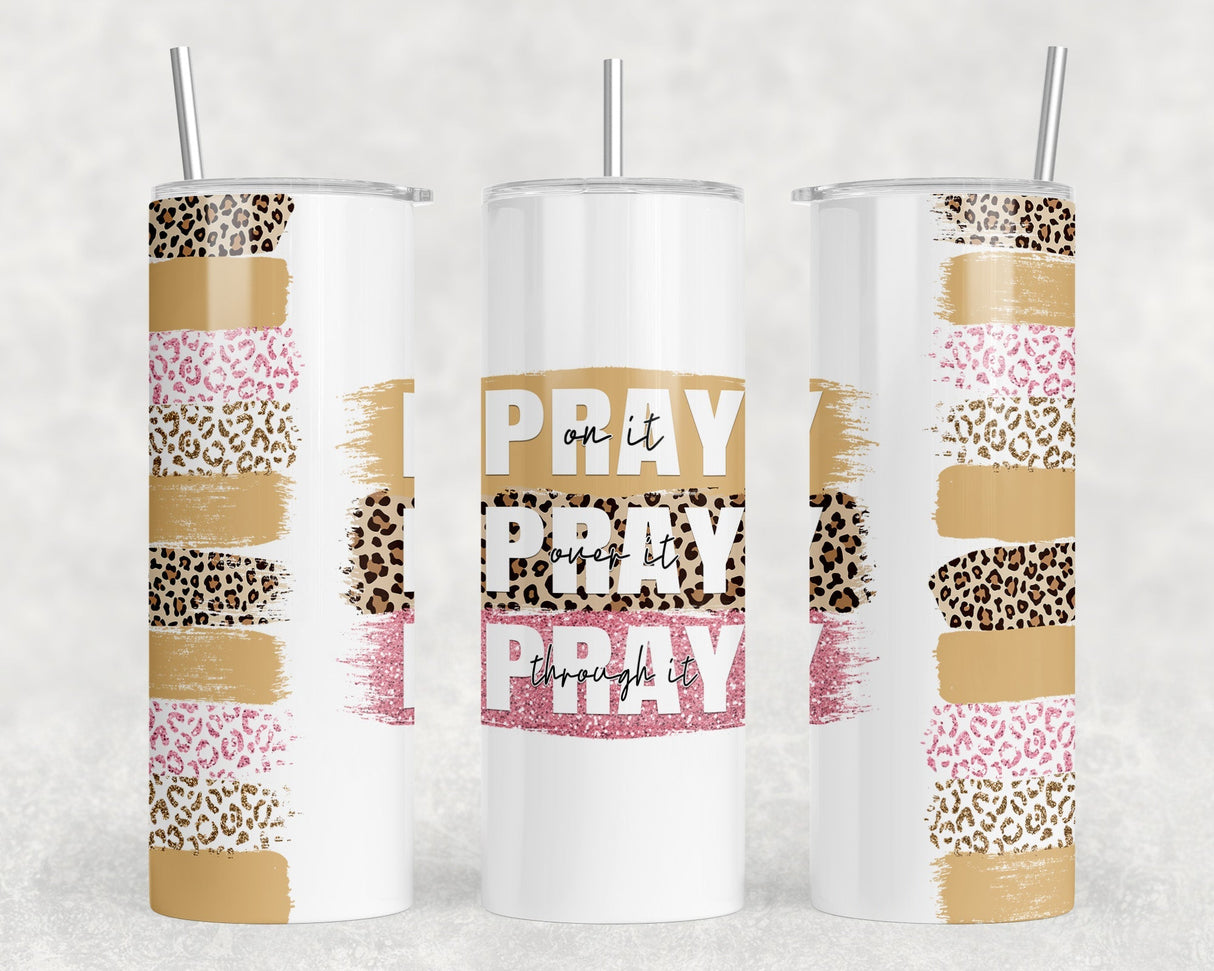 Pray - 20 oz Steel Skinny Tumbler - Optional Blue Tooth Speaker - Speaker Color will Vary by Rowdy Ridge Co