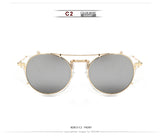 Land of Nostalgia & KDEAM Collaboration Clip On Unisex Round Sunglasses by Land of Nostalgia