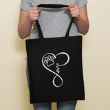 Cute Dog Black Canvas Tote Bag by Dach Everywhere - Vysn