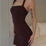 Chocolate Halter Mini Dress by White Market