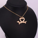 Dachshund Heart Shape Necklace by Dach Everywhere