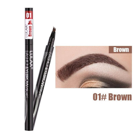 4 TIP Eyebrow Tattoo Pen - Microblading Eyebrow Pen with a Micro-Fork Tip Applicator Creates Natural Looking Brows Effortlessly by Js House