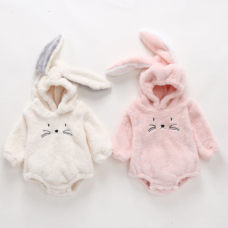 Baby Embroidered Pattern Rabbit Ear Design Thickened Onesies Bodysuit by MyKids-USA™