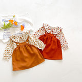 Baby Girls Florals Top Combo Straps Dress In Sets by MyKids-USA™