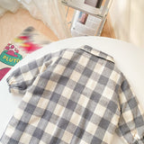 Baby Boy Plaid Pattern Snap Button Front Long-sleeved Thick Rompers by MyKids-USA™