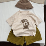 Baby Cartoon Bear Graphic Short Sleeve Comfy T-Shirt by MyKids-USA™