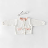 Baby Girl 1pcs Contrast Longsleeve Knit Bodysuit & Cardigan 1-Pieces Sets by MyKids-USA™