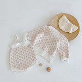 Baby Girl 2pcs Plaid Graphic Onesies & Cardigan Knitted Sets by MyKids-USA™