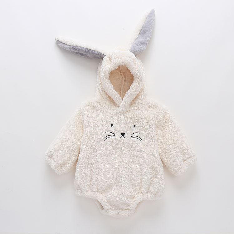 Baby Embroidered Pattern Rabbit Ear Design Thickened Onesies Bodysuit by MyKids-USA™