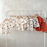 Baby Print Pattern Multi-Style Waffle Fabric Shorts Sets by MyKids-USA™