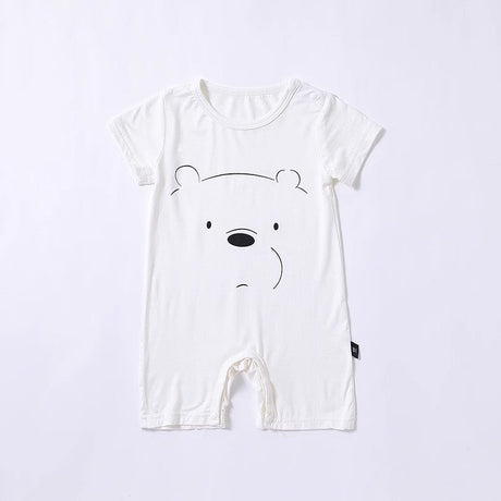 Baby Cartoon Bear Graphic Short Sleeve Summer Cute Rompers by MyKids-USA™