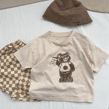 Baby Cartoon Bear Graphic Short Sleeve Comfy T-Shirt by MyKids-USA™