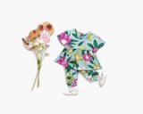 Baby Girl Floral Print O-Neck T-Shirt Combo Trousers 2-Pieces Sets by MyKids-USA™