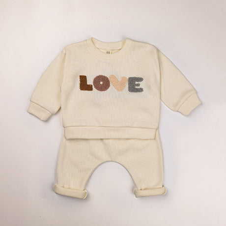 Baby LOVE Graphic Hoodies Combo Pants Kids Valentine’s Day Sets by MyKids-USA™