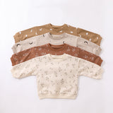 Baby Western Print Pattern Long Sleeve Casual Hoodie Sets Home Clothes by MyKids-USA™