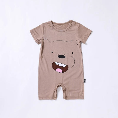 Baby Cartoon Bear Graphic Short Sleeve Summer Cute Rompers by MyKids-USA™