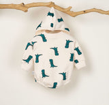 Baby Boy 1pcs Cartoon Dinosaur Pattern Long Sleeves O-Neck Bodysuit & Hats by MyKids-USA™