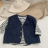 Baby Striped Graphic Long Sleeve Soft Cotton Loose Shirt by MyKids-USA™