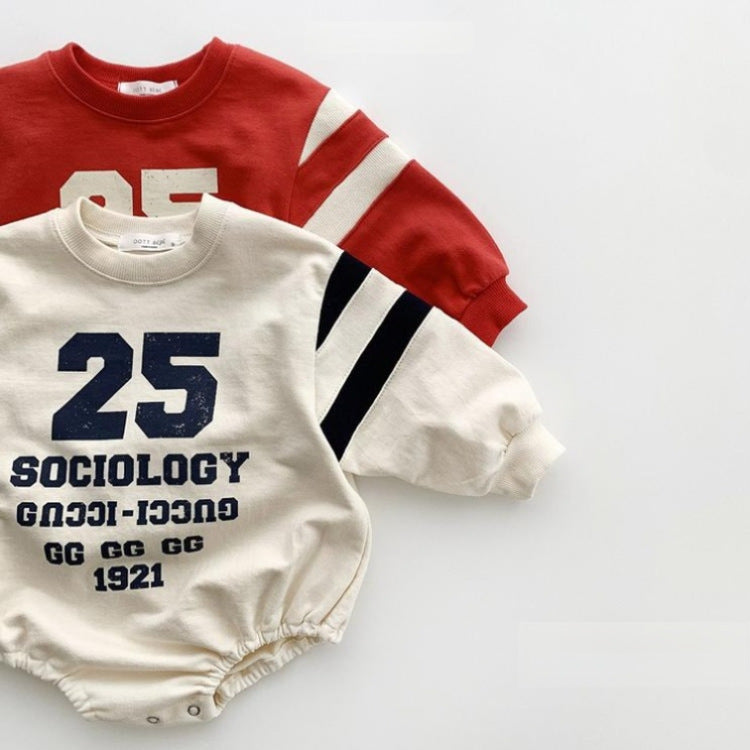 Baby Slogan Print Pattern Long Sleeve Cotton Bodysuit by MyKids-USA™