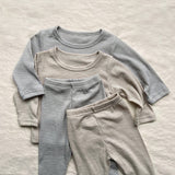 Baby Solid Color Soft Cotton Pajamas Home Clothes Sets by MyKids-USA™