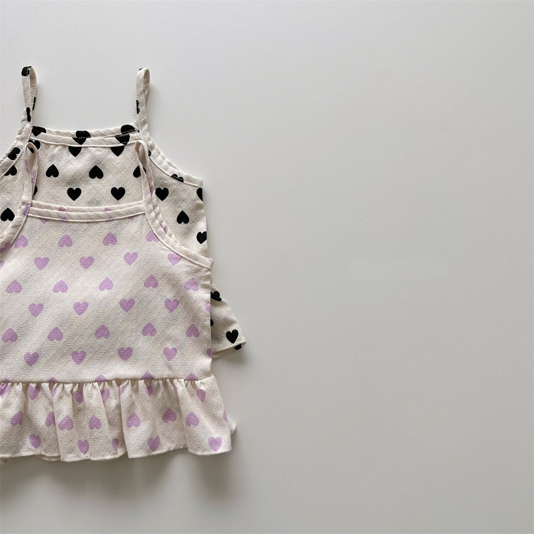 Baby Girl Heart Pattern Sling Tops With Shoers Sets by MyKids-USA™