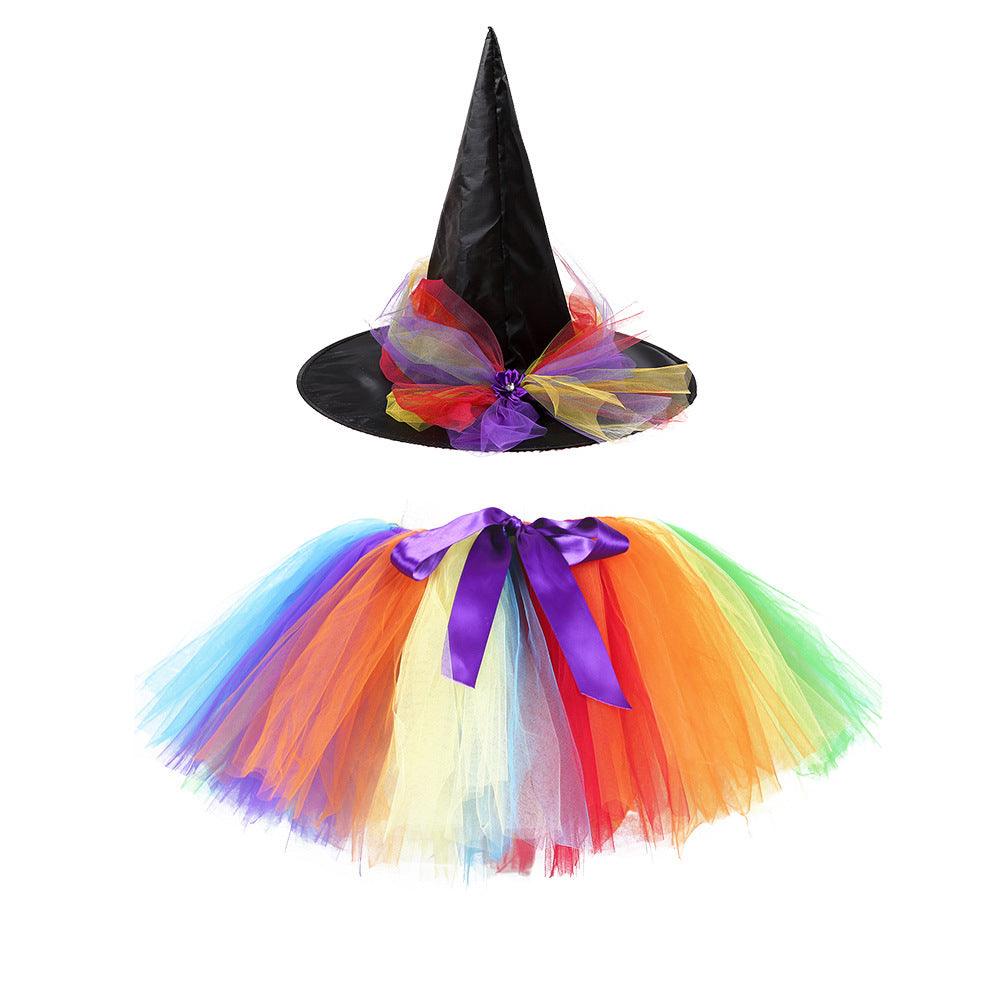 Children’s Halloween Witch Cosplay Hat Skirt Wings 1-Piece Sets by MyKids-USA™ - Vysn