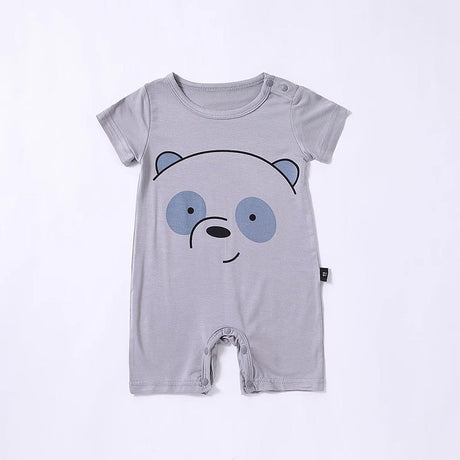 Baby Cartoon Bear Graphic Short Sleeve Summer Cute Rompers by MyKids-USA™