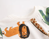 Baby Boy Animal Print Short-Sleeved Top Combo Shorts 2-Pieces Sets In Summer by MyKids-USA™