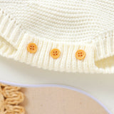 Baby Girl Solid Color Sling Knitted Onesies With Hat Sets by MyKids-USA™