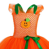 Children’s Halloween Pumpkin Tutu Dress With 3-Pieces Jewelry by MyKids-USA™ - Vysn