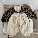 Baby Solid Color Corduroy Fabric Loose Lantern Pants In Autumn by MyKids-USA™