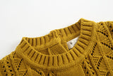 Baby Solid Color Hollow Carved Design Knitwear Sets by MyKids-USA™