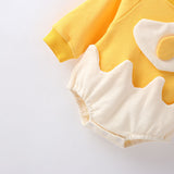 Baby Cartoon Egg Shape Design Long Sleeved Cute Bodysuit With Headband by MyKids-USA™