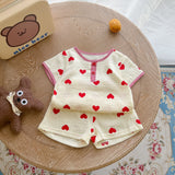 Baby Print Pattern T-Shirt Combo Shorts In Summer Sets by MyKids-USA™