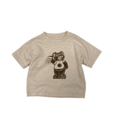 Baby Cartoon Bear Graphic Short Sleeve Comfy T-Shirt by MyKids-USA™