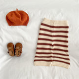 Baby Striped Pattern Lapel Knitted Cardigan With Pants Sets by MyKids-USA™