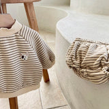 Baby Striped Pattern Hoodies Combo Triangle Shorts Sets by MyKids-USA™