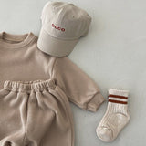 Baby Solid Color Long Sleeve Simple Style Hoodie Sets by MyKids-USA™