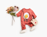 Baby Cartoon Pattern Side Snap Button Design Long Sleeved Romper by MyKids-USA™