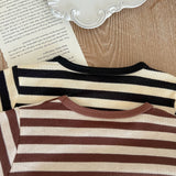 Baby Striped Pattern Long Sleeve Tops & Triangle Shorts 1 Pieces Sets by MyKids-USA™