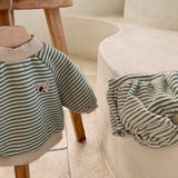 Baby Striped Pattern Hoodies Combo Triangle Shorts Sets by MyKids-USA™