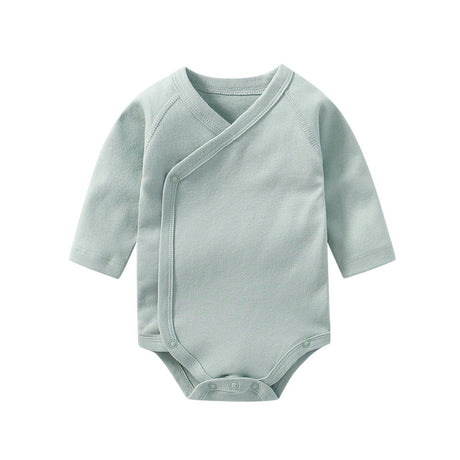 Baby Multi Color Bias Placket With Slanting Button Long Sleeve Onesies by MyKids-USA™