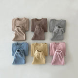 Baby Solid Color Long Sleeve Simple Style Hoodie Sets by MyKids-USA™