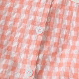 Baby Girl 1pcs Plaid Pattern Contrast Tape Lapel Design Combo Shorts Sets by MyKids-USA™