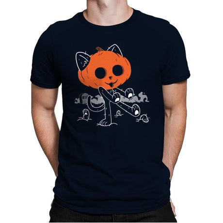 Pumpkitty Zombie - Mens Premium by RIPT Apparel - Vysn