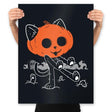 Pumpkitty Zombie - Prints by RIPT Apparel - Vysn