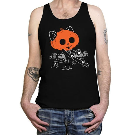 Pumpkitty Zombie - Tanktop by RIPT Apparel - Vysn