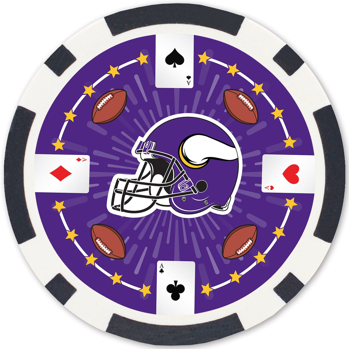 Minnesota Vikings 100 Piece Poker Chips by MasterPieces Puzzle Company INC