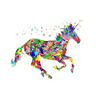 Colorful Unicorn Notebook: 100 Pages 8.5" X 11" Wide Ruled Line Paper
