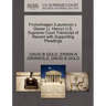 Frommhagen (Laurence) V. Glazer (J. Henry) U.S. Supreme Court Transcript of Record with Supporting Pleadings